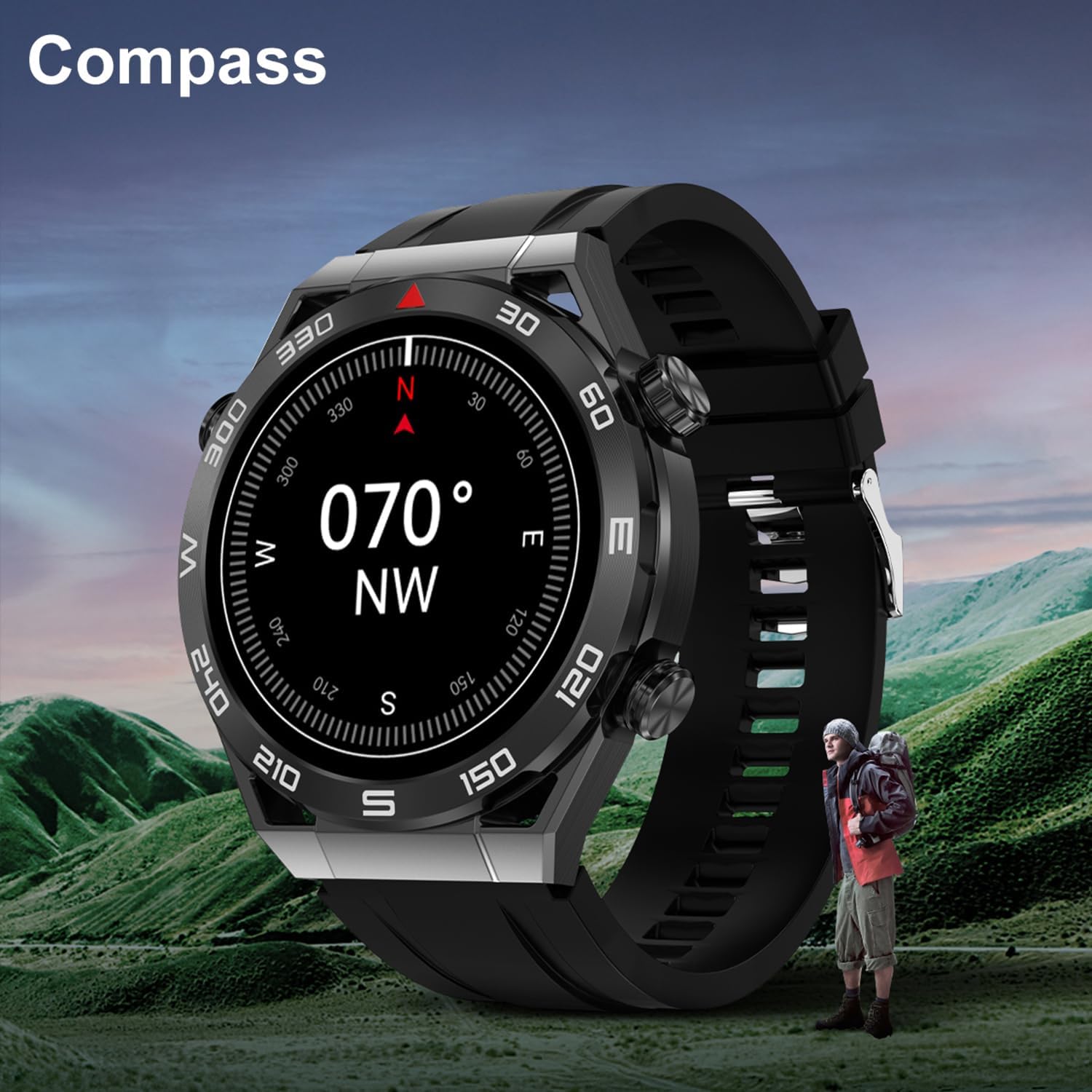 Smart Watch DT Ultra Mate 1.5-inch AMOLED Wireless Charging Qibla Kaaba Direction Smartwatch Fitness Pedometer Call Reminder Sleep Tracker Compatible with Android & iOS Men Hands-Free Calls (Black) Smart Watch DT Ultra Mate 1.5-inch AMOLED Wireless Charging Qibla Kaaba Direction Smartwatch Fitness Pedometer Call Reminder Sleep Tracker Compatible with Android & iOS Men Hands-Free Calls (Black)
